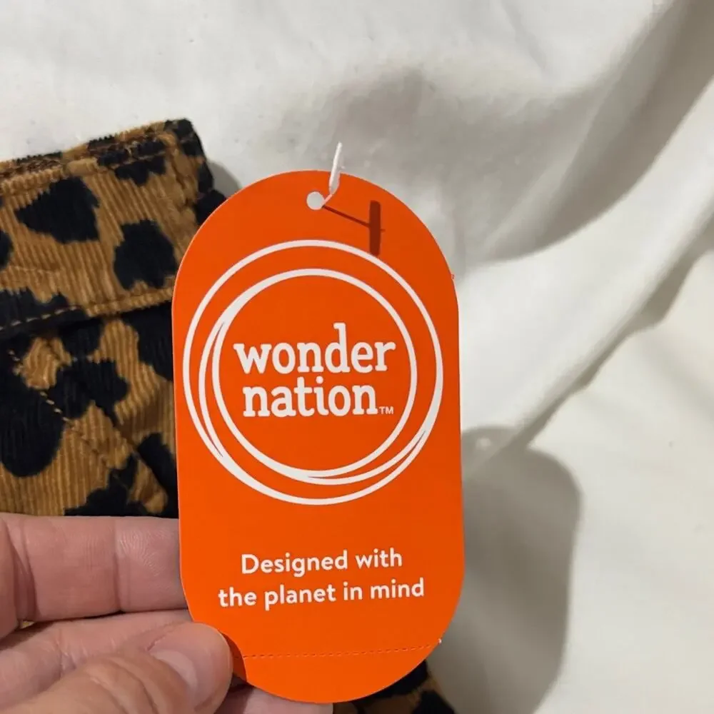 Wonder Nation M 7/8 Black and Brown Animal Print Skirt nwt perfect soft material